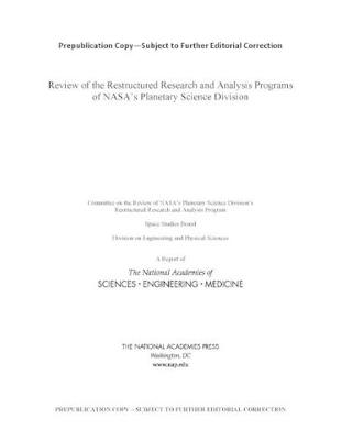 Review of the Restructured Research and Analysis Programs of NASA's Planetary Science Division book