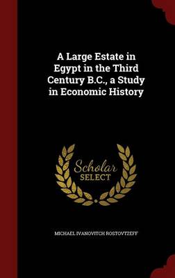 Large Estate in Egypt in the Third Century B.C., a Study in Economic History by Michael Ivanovitch Rostovtzeff