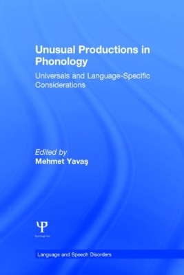 Unusual Productions in Phonology by Mehmet Yavas