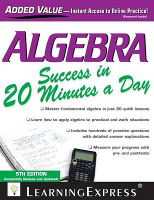 Algebra Success in 20 Minutes a Day book