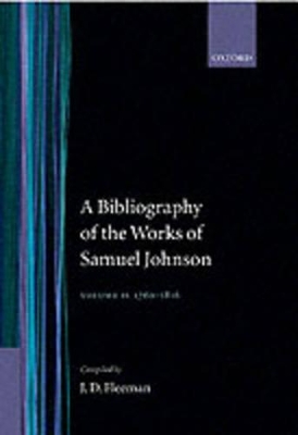 A Bibliography of the Works of Samuel Johnson book