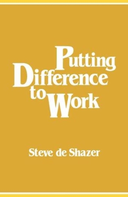Putting Difference to Work book