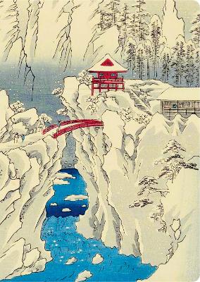 Hiroshige Snow on Mt Haruna Dotted Hardcover Journal: Blank Notebook with Ribbon Bookmark book