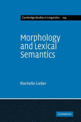 Morphology and Lexical Semantics book