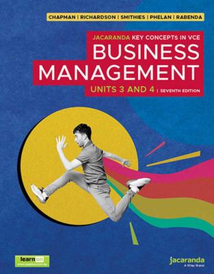 Jacaranda Key Concepts in VCE Business Management Units 3 and 4 7e learnON & Print & studyON book