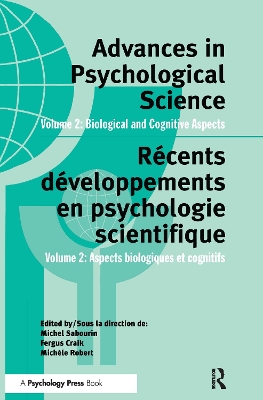 Advances in Psychological Science by Fergus Craik