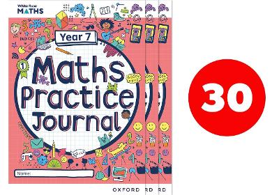 White Rose Maths Practice Journals Year 7 Workbooks: Pack of 30 book