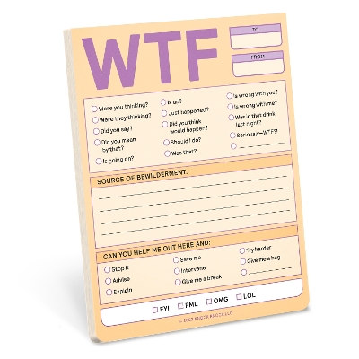 Knock Knock WTF Nifty Note Pad (Pastel Version) book