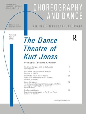 Dance Theatre of Kurt Jooss book