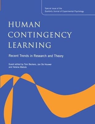 Human Contingency Learning: Recent Trends in Research and Theory by Tom Beckers