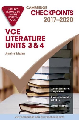 Cambridge Checkpoints VCE Literature 2017-20 book