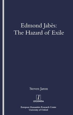 Edmond Jabes and the Hazard of Exile book