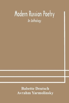 Modern Russian poetry: an anthology book