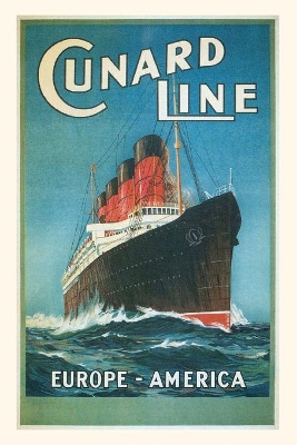 Vintage Journal Europe-America Cunard Line Travel Poster by Found Image Press