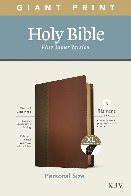 KJV Personal Size Giant Print Bible, Filament Edition, Brown by Tyndale
