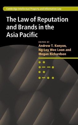 Law of Reputation and Brands in the Asia Pacific book