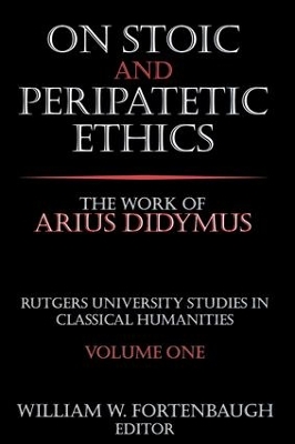 On Stoic and Peripatetic Ethics book