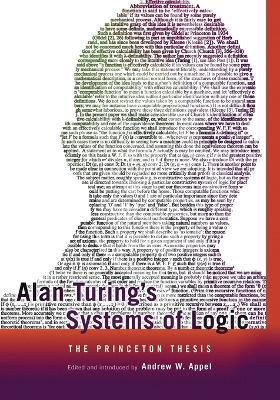 Alan Turing's Systems of Logic by Andrew W. Appel