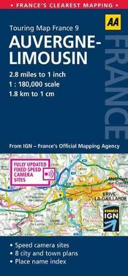 Auvergne-Limousin: AA Touring Map France: No. 9 book