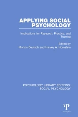 Applying Social Psychology by Morton Deutsch