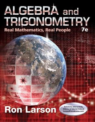 Algebra and Trigonometry: Real Mathematics, Real People book