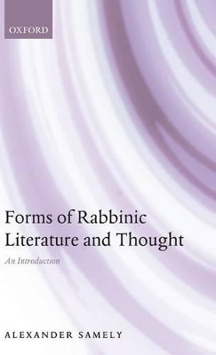 Forms of Rabbinic Literature and Thought: An Introduction book