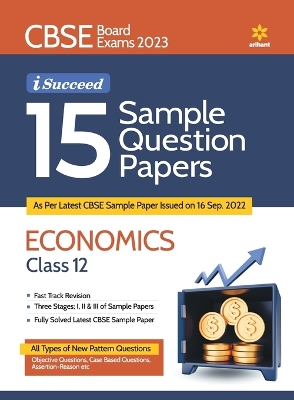 Cbse Board Exam 2023 I Succeed 15 Sample Question Economics Papers Class 12 book