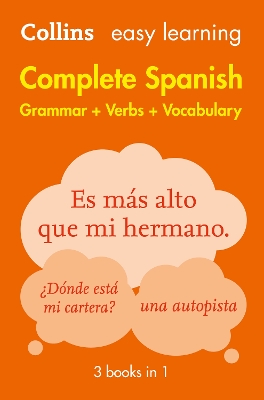 Easy Learning Spanish Complete Grammar, Verbs and Vocabulary (3 books in 1) book