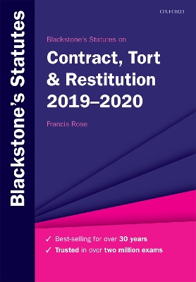Blackstone's Statutes on Contract, Tort & Restitution 2019-2020 by Francis Rose