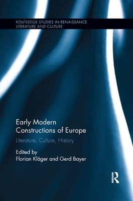 Early Modern Constructions of Europe: Literature, Culture, History book