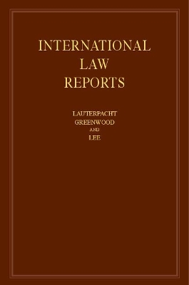 International Law Reports by Elihu Lauterpacht