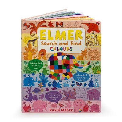 Elmer Search and Find Colours book