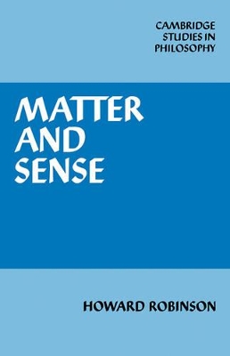 Matter and Sense book