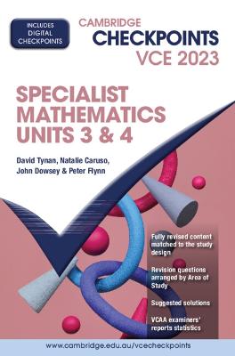 Cambridge Checkpoints VCE Specialist Mathematics Units 3&4 2023 book