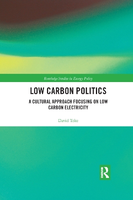 Low Carbon Politics: A Cultural Approach Focusing on Low Carbon Electricity by David Toke