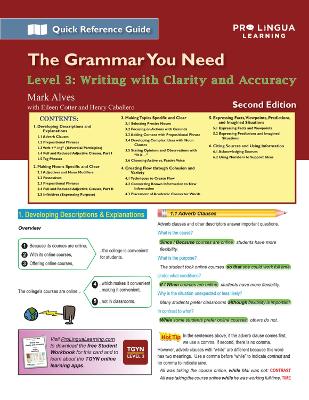 Writing with Clarity and Accuracy: The Grammar You Need, Level 3 book