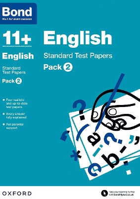 Bond 11+: English: Standard Test Papers: Ready for the 2025 exam: For 11+ GL assessment and Entrance Exams: Pack 2 book