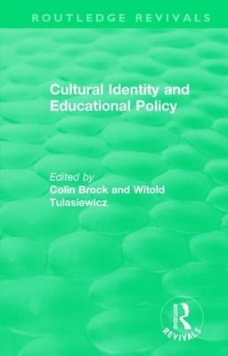 Cultural Identity and Educational Policy book