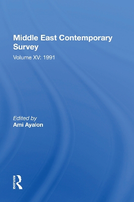 Middle East Contemporary Survey, Volume Xv: 1991 book