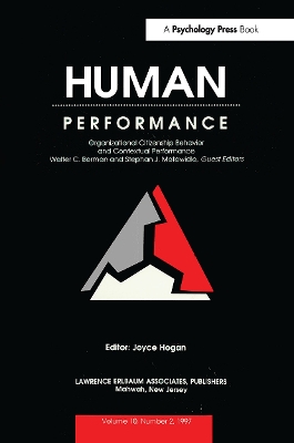 Organizational Citizenship Behavior and Contextual Performance by Walter C. Borman