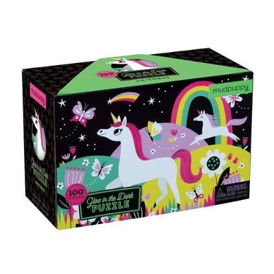Unicorns Glow-In-The-Dark Puzzle book