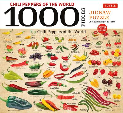 Chili Peppers of the World - 1000 Piece Jigsaw Puzzle: for Adults and Families - Finished Puzzle Size 29 x 20 inch (74 x 51 cm); A3 Sized Poster book