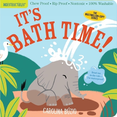 Indestructibles: It's Bath Time!: Chew Proof * Rip Proof * Nontoxic * 100% Washable (Book for Babies, Newborn Books, Safe to Chew) by Workman Publishing