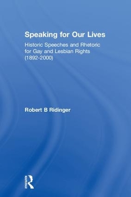 Speaking for Our Lives by Robert B Ridinger