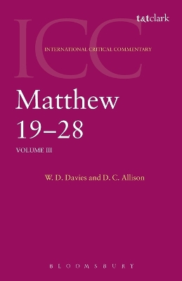 Matthew 19-28 by W. D. Davies
