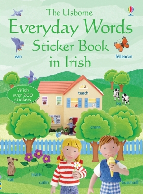 Everyday Words Sticker Book in Irish by Jo Litchfield