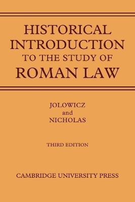 Historical Introduction to the Study of Roman Law book