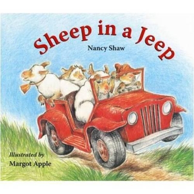 Sheep in a Jeep Lap-sized Board Book by Nancy Shaw