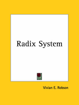 Radix System (1930) book