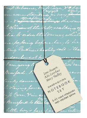 Jane Austen, Ada Lovelace, Mary Shelley Handwriting Notebook Set: 3 A5 ruled notebooks with stitched spines book